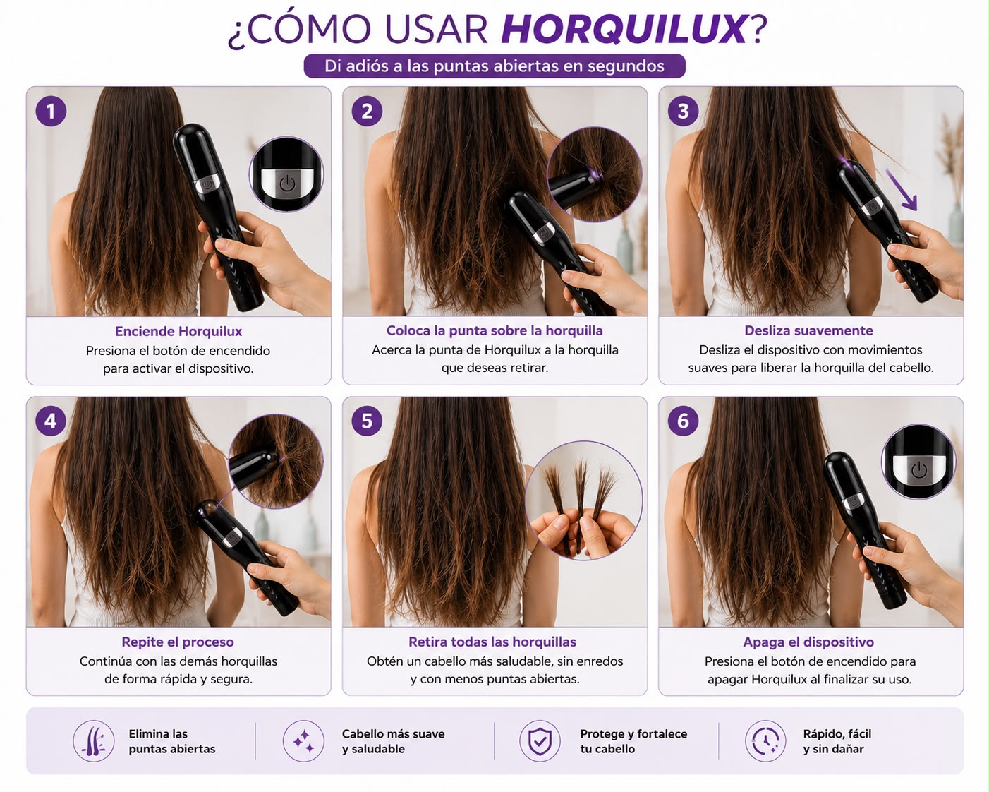 Horquilux - la forma mas fácil de quitar las horquillas